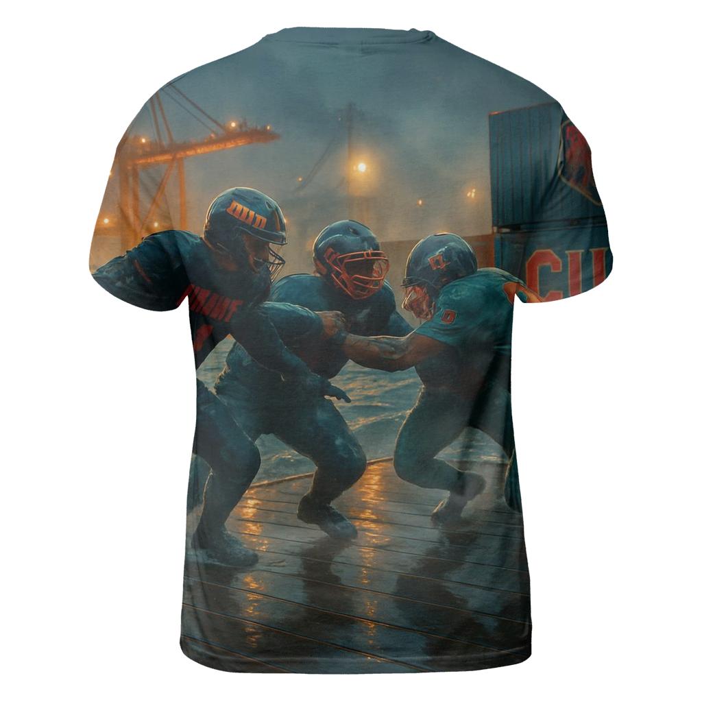Harbor Night Blitz vibrant all-over design tees