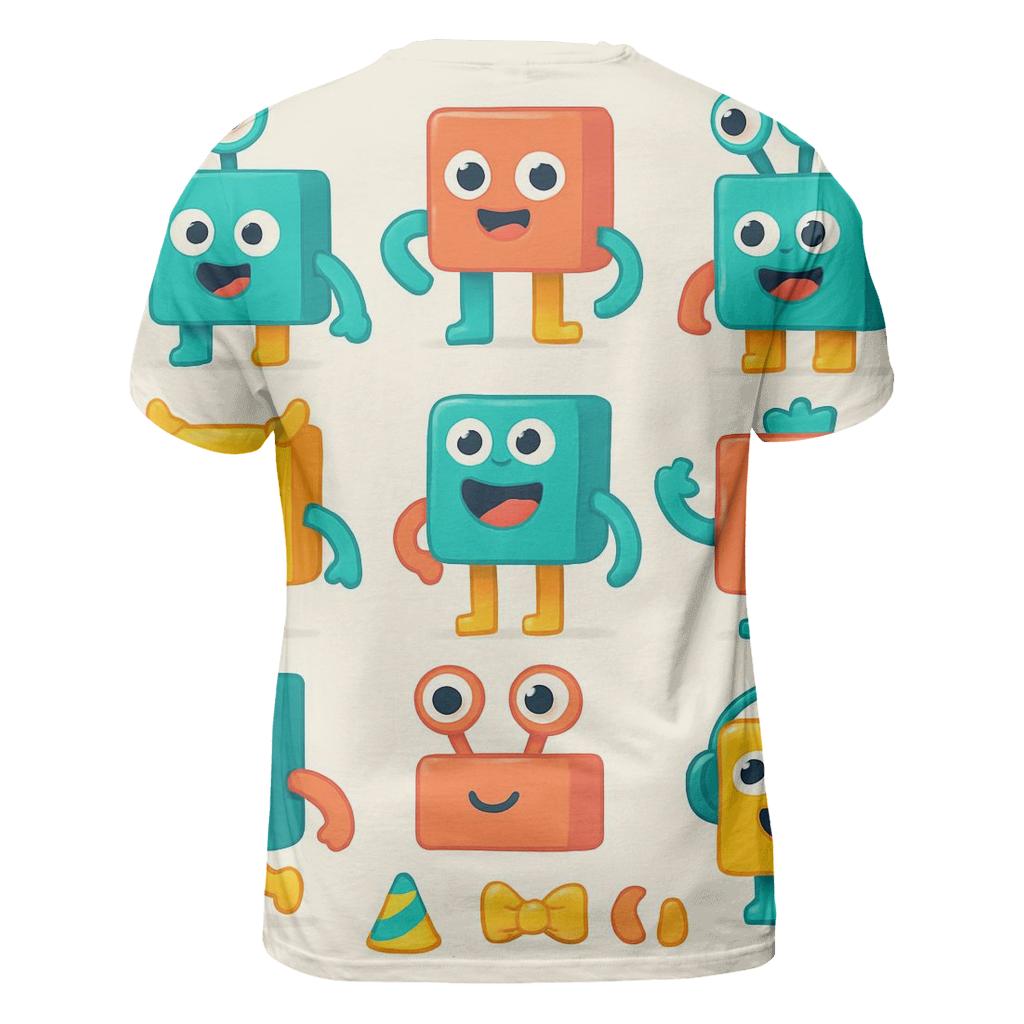 Playful Modular Monsters unique graphic print tees
