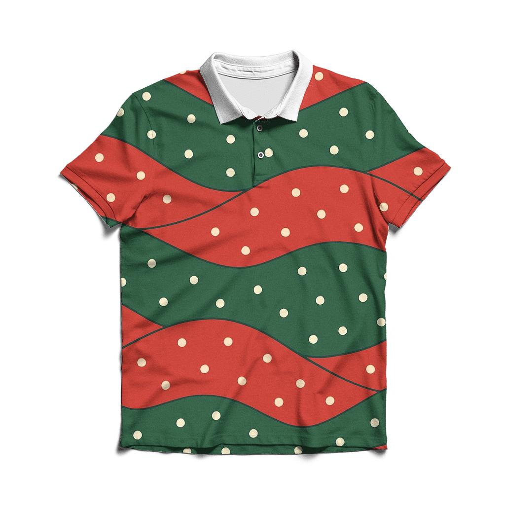 Diagonal Snow Hills premium cotton polo shirts