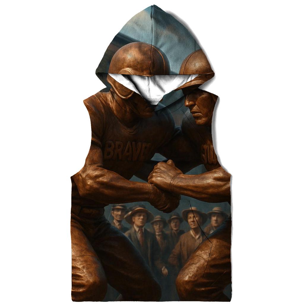 Historic Rivalry In Bronze And Sky embroidered hoodies