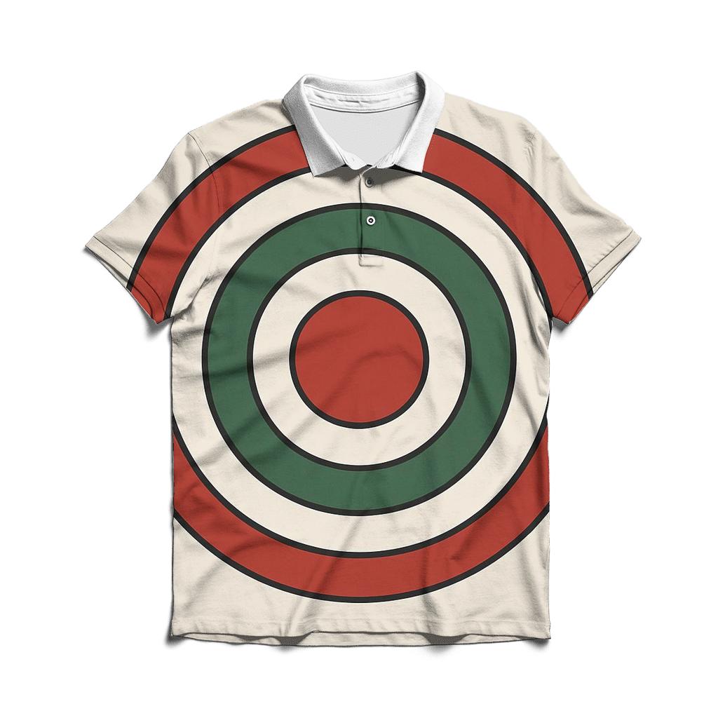 Concentric Ornament Rings casual sports polo shirts