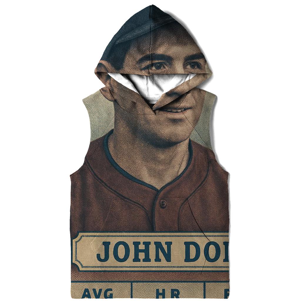 Old School Baseball Card graphic hoodies