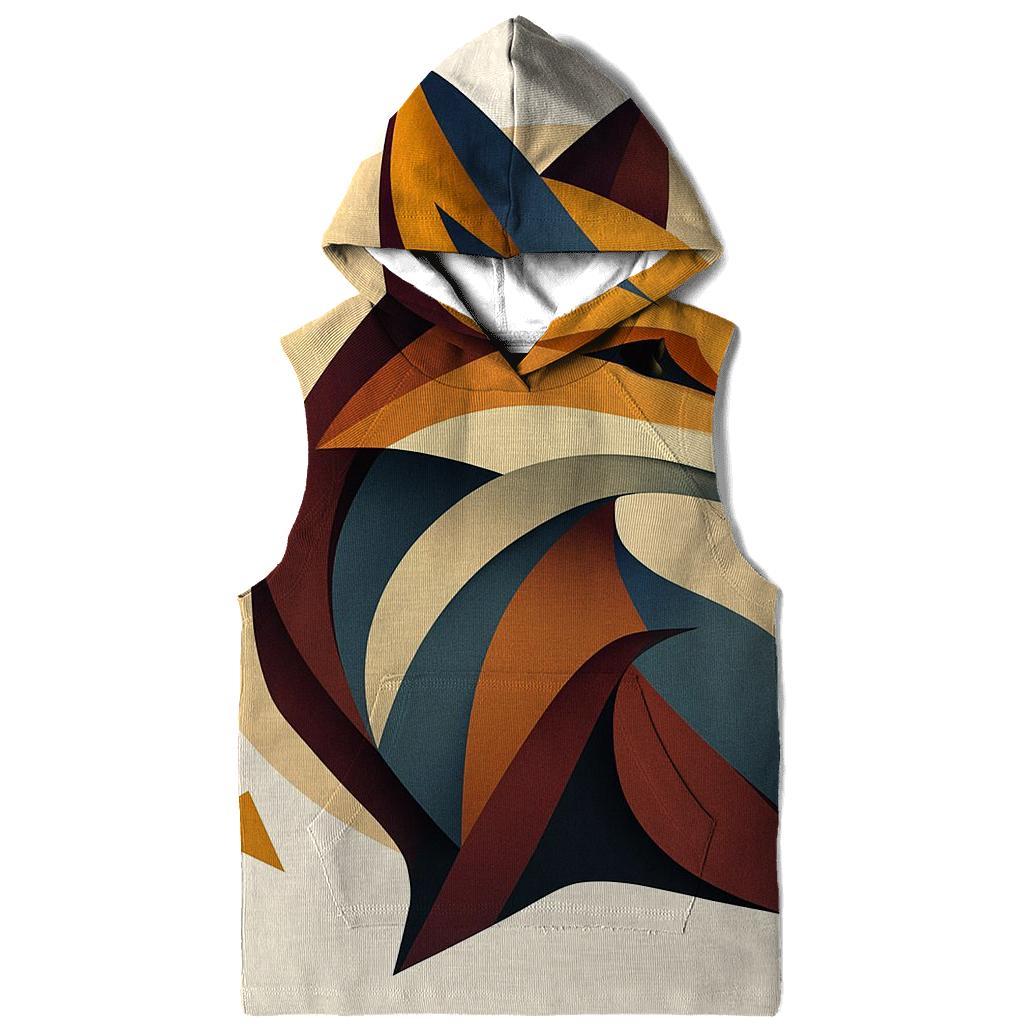 Abstract Geometry Fox lightweight hoodies