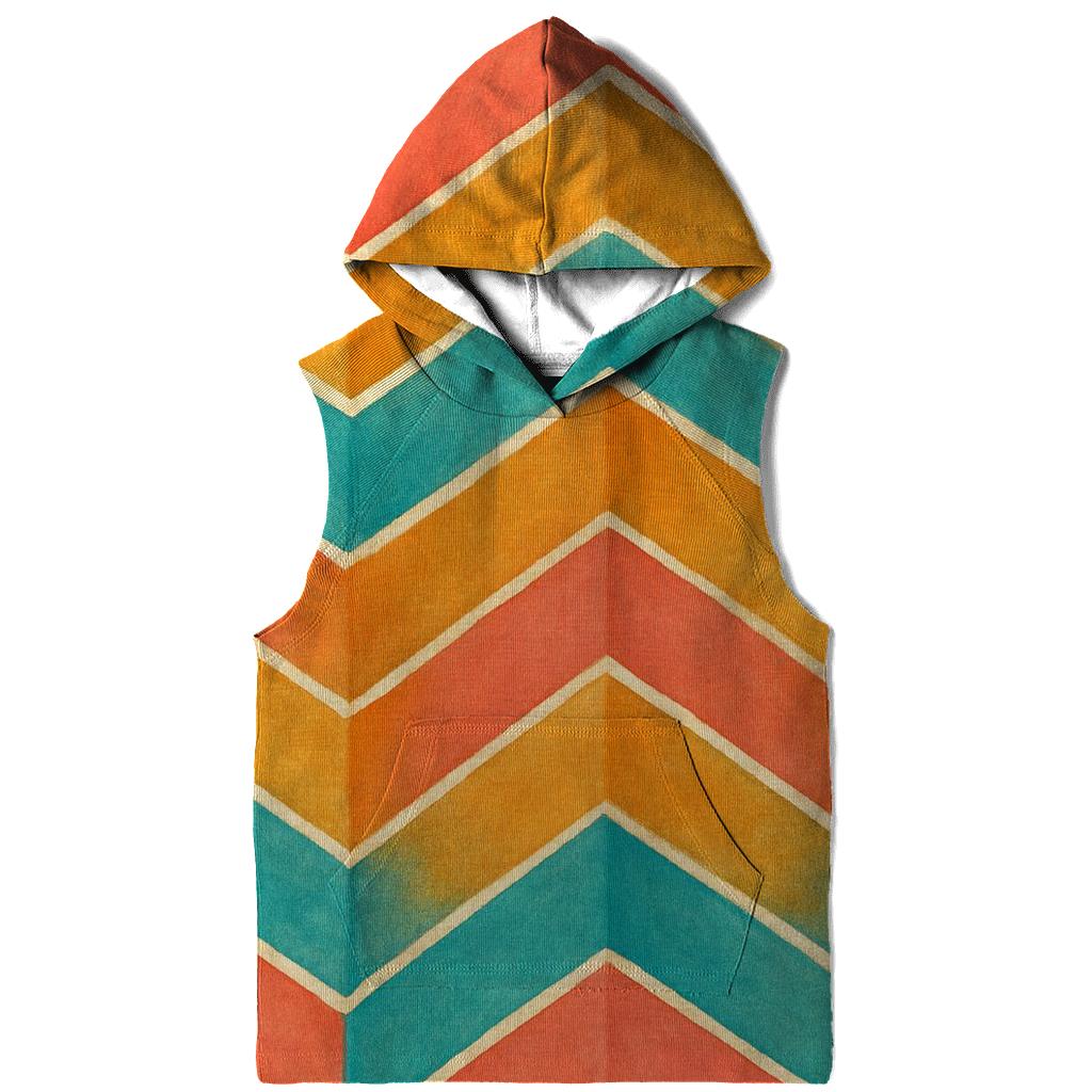 Coral Chevron Accordion zip-up hoodies