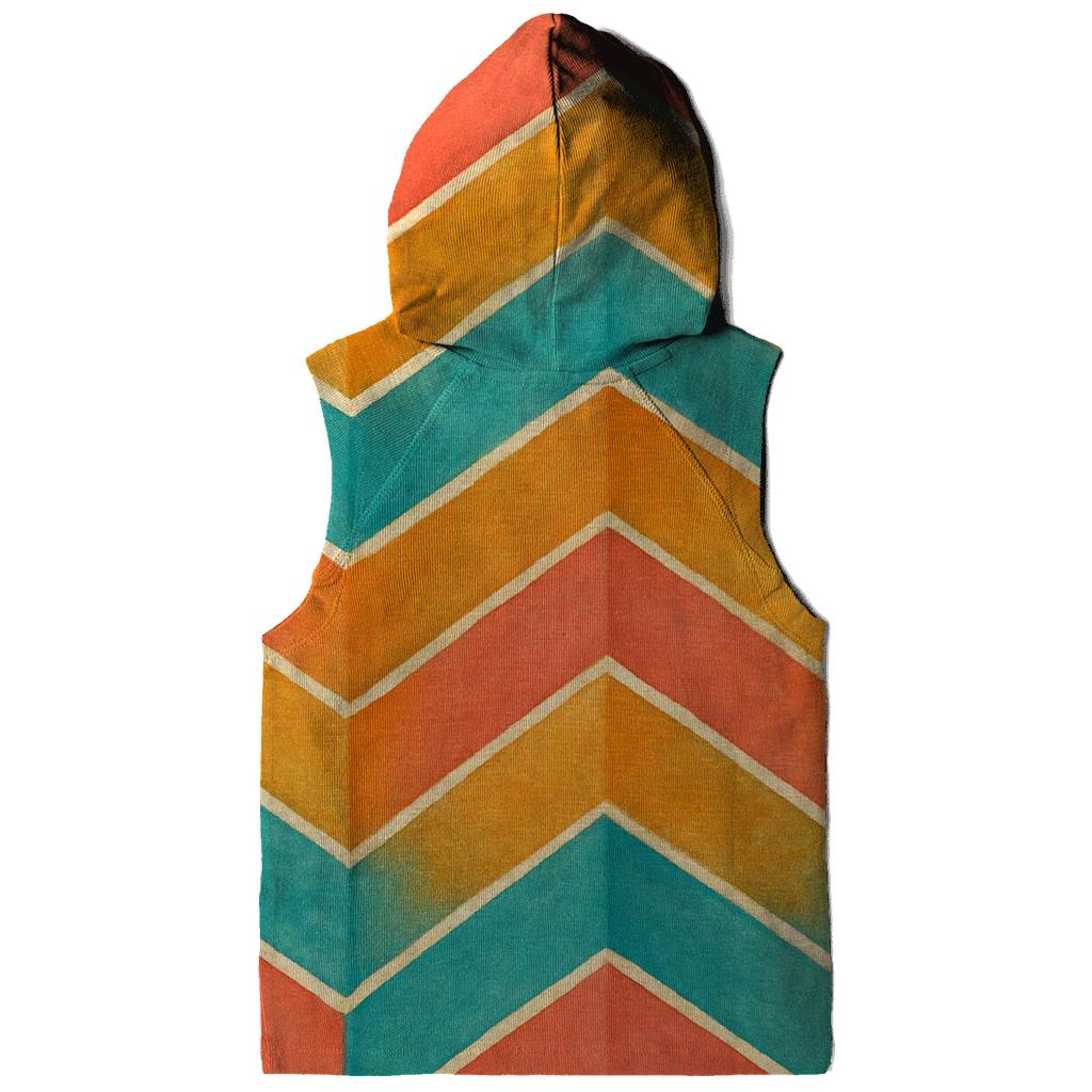 Coral Chevron Accordion zip-up hoodies