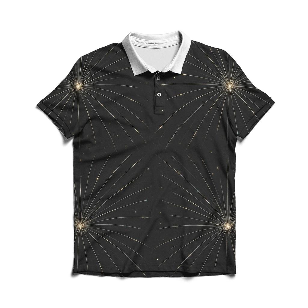 Meteor Trail Radiant Grid branded logo polo shirts