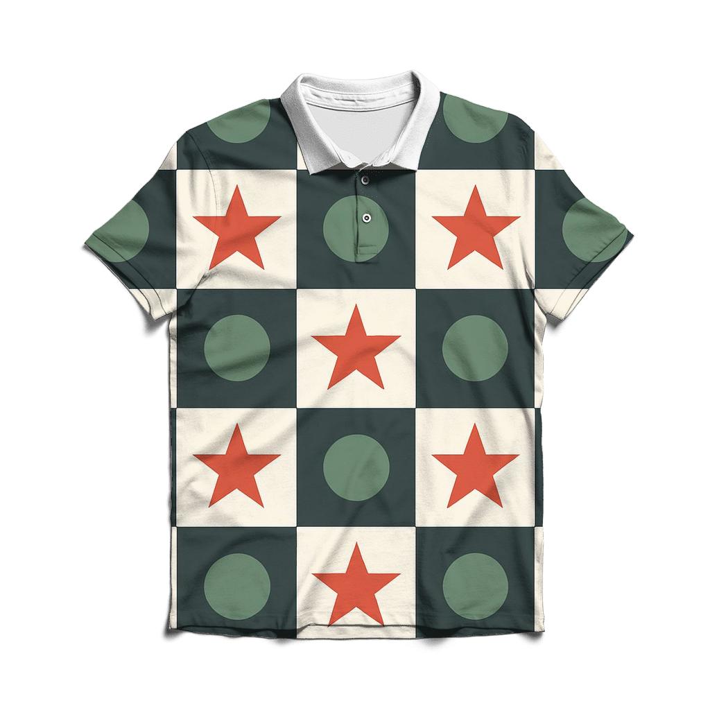 Snow Star Checker branded logo polo shirts