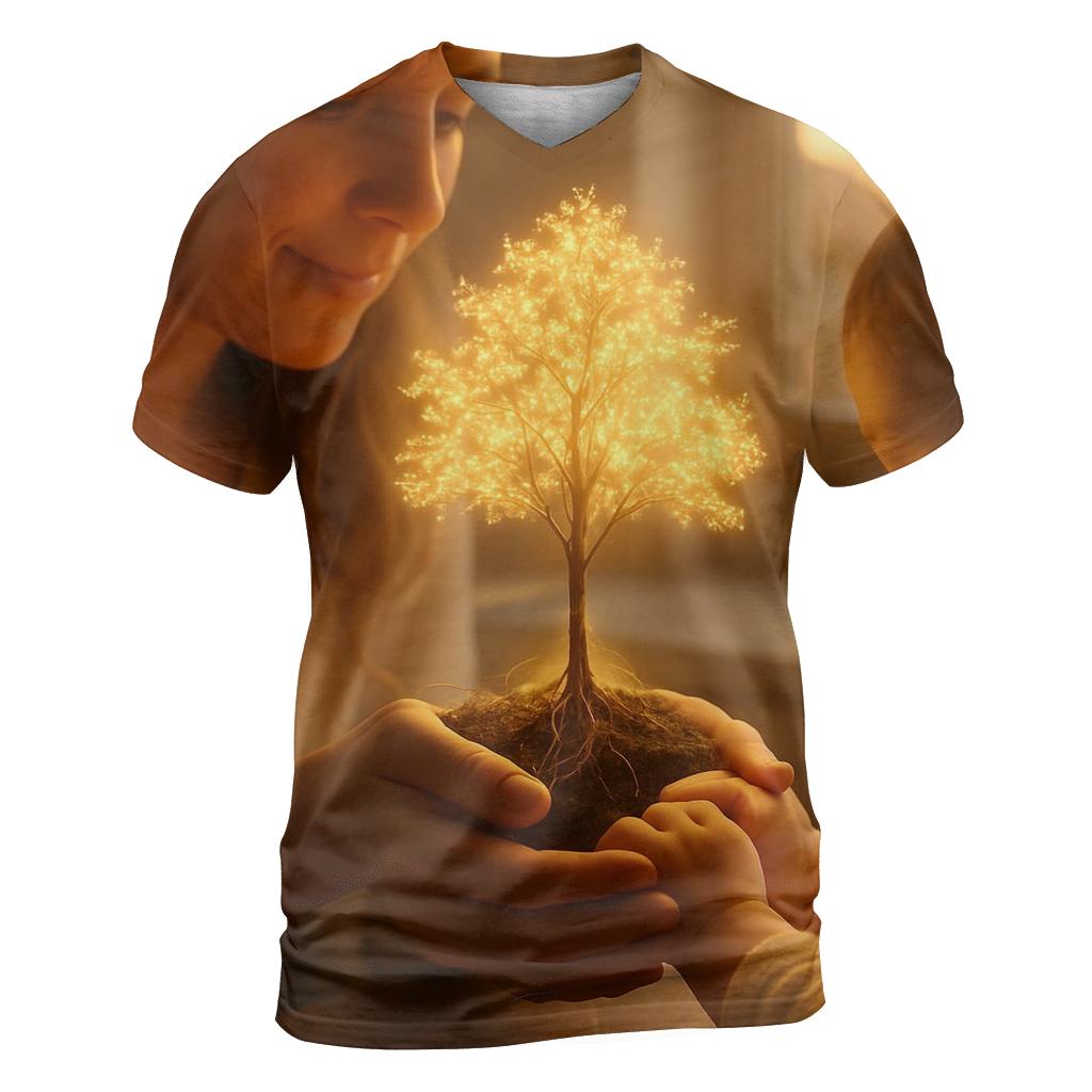 Hands That Build Tomorrow vibrant all-over design tees