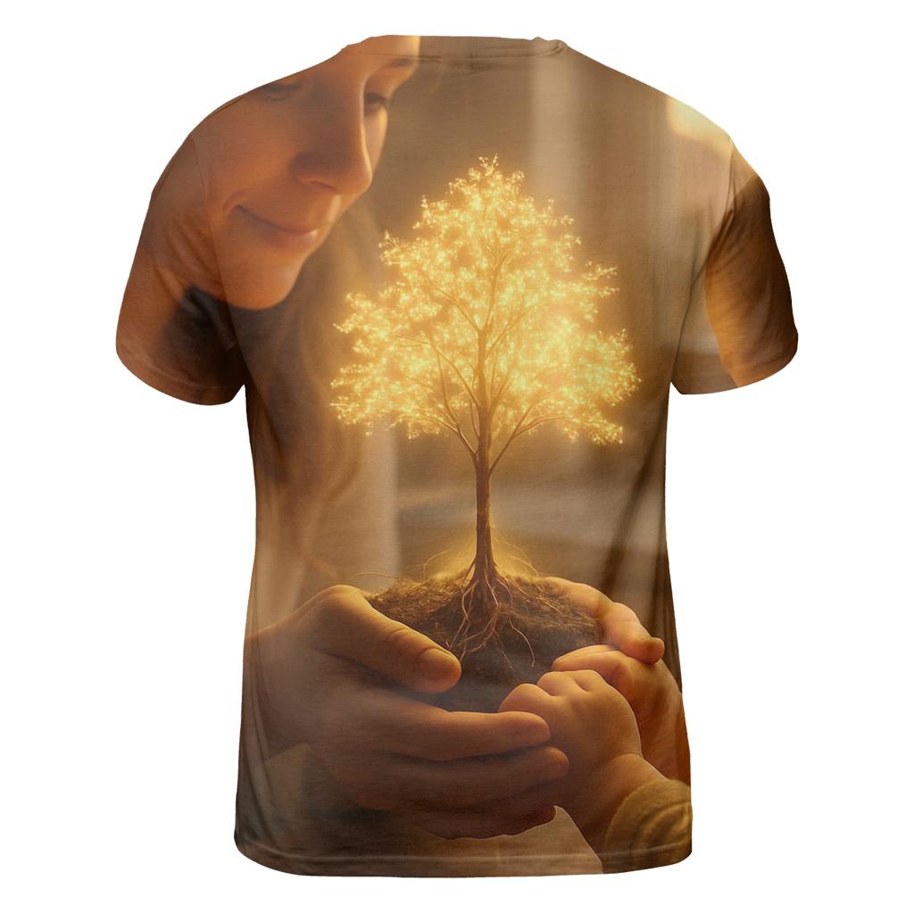 Hands That Build Tomorrow vibrant all-over design tees