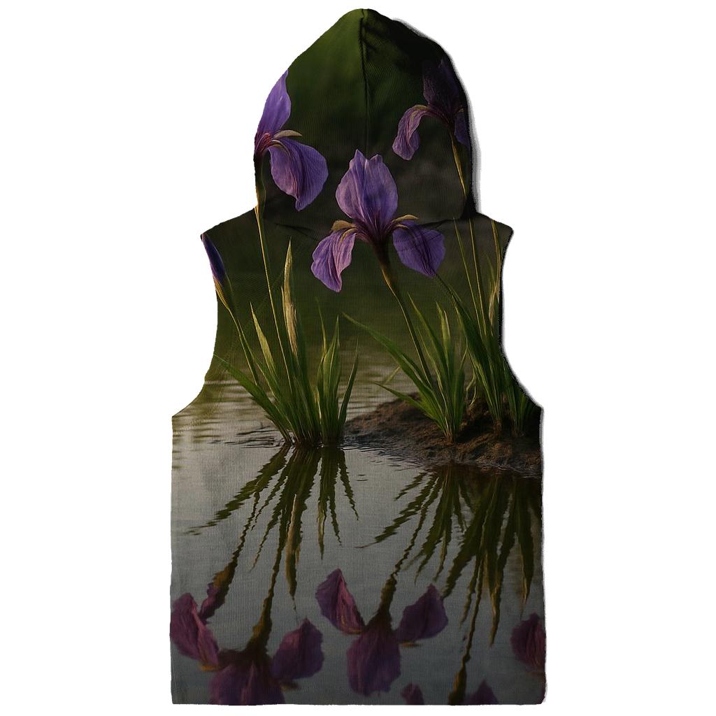 Riverbank Iris Reflection zip-up hoodies