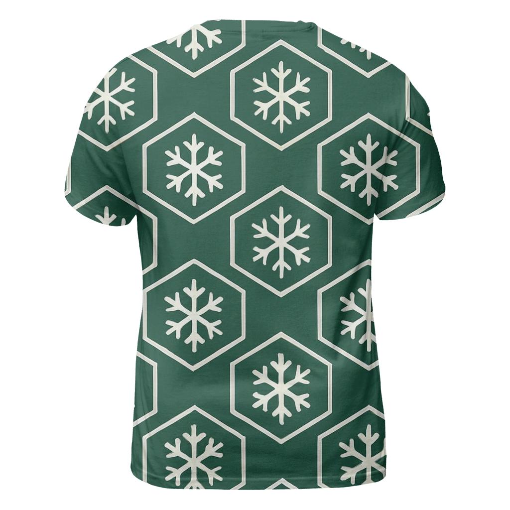 Snowflake Hex Grid custom all-over print shirts