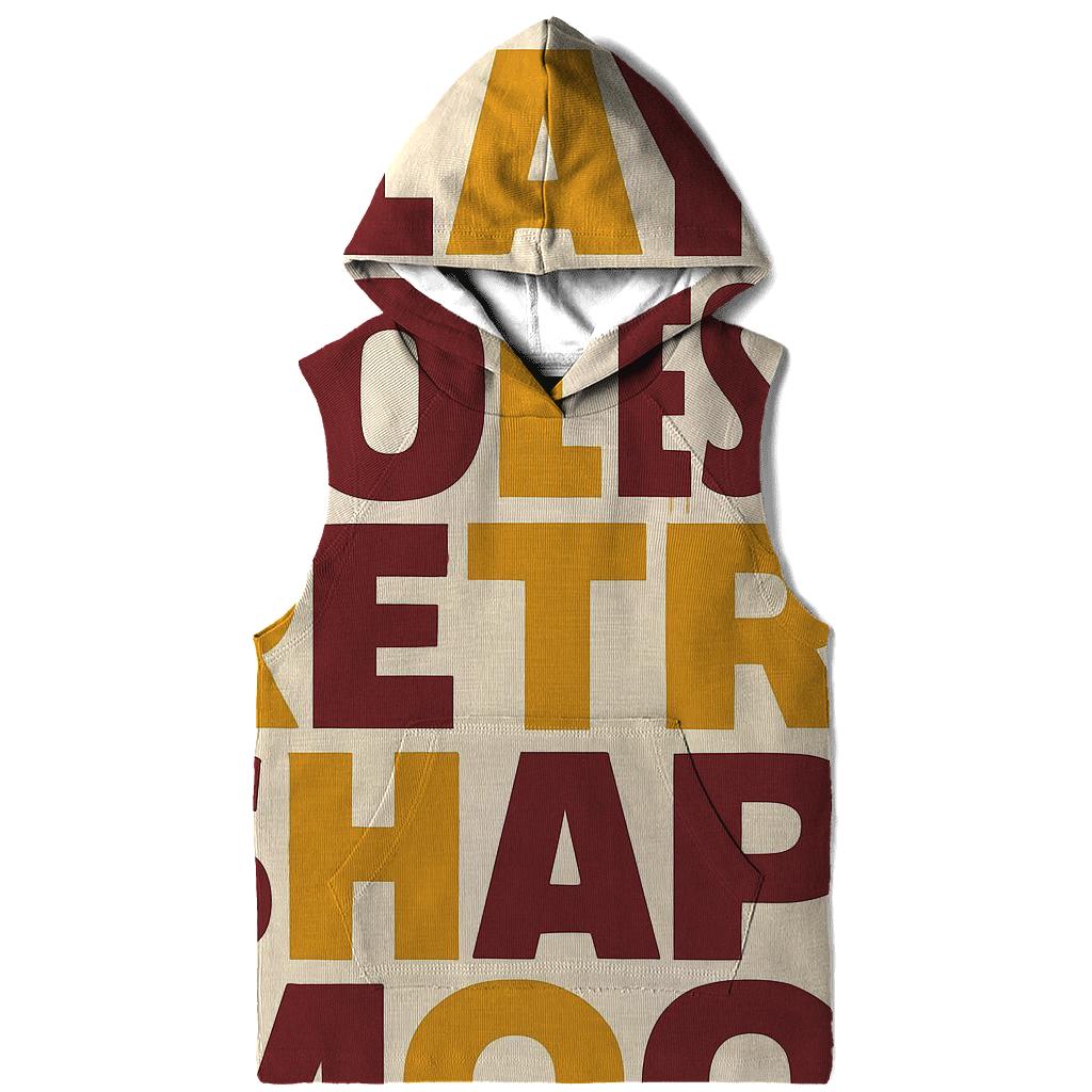 Funky Typography Blocks zip-up hoodies