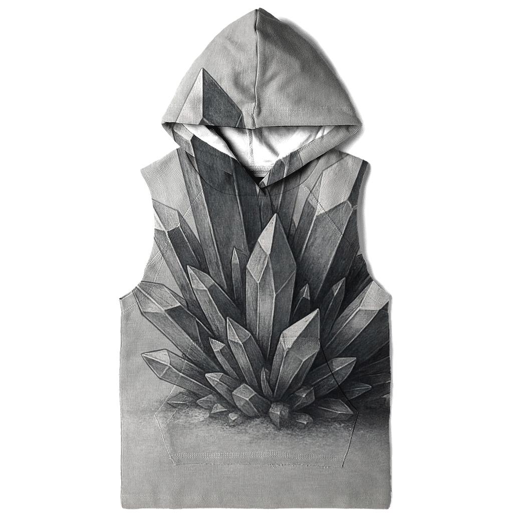 Silver Frost Geometry graphic hoodies
