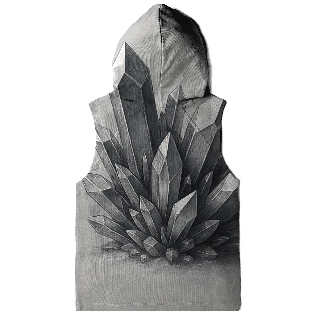 Silver Frost Geometry graphic hoodies