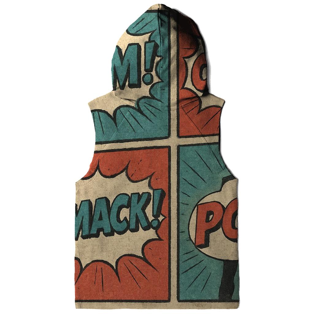 Faded Comic Panel Montage embroidered hoodies