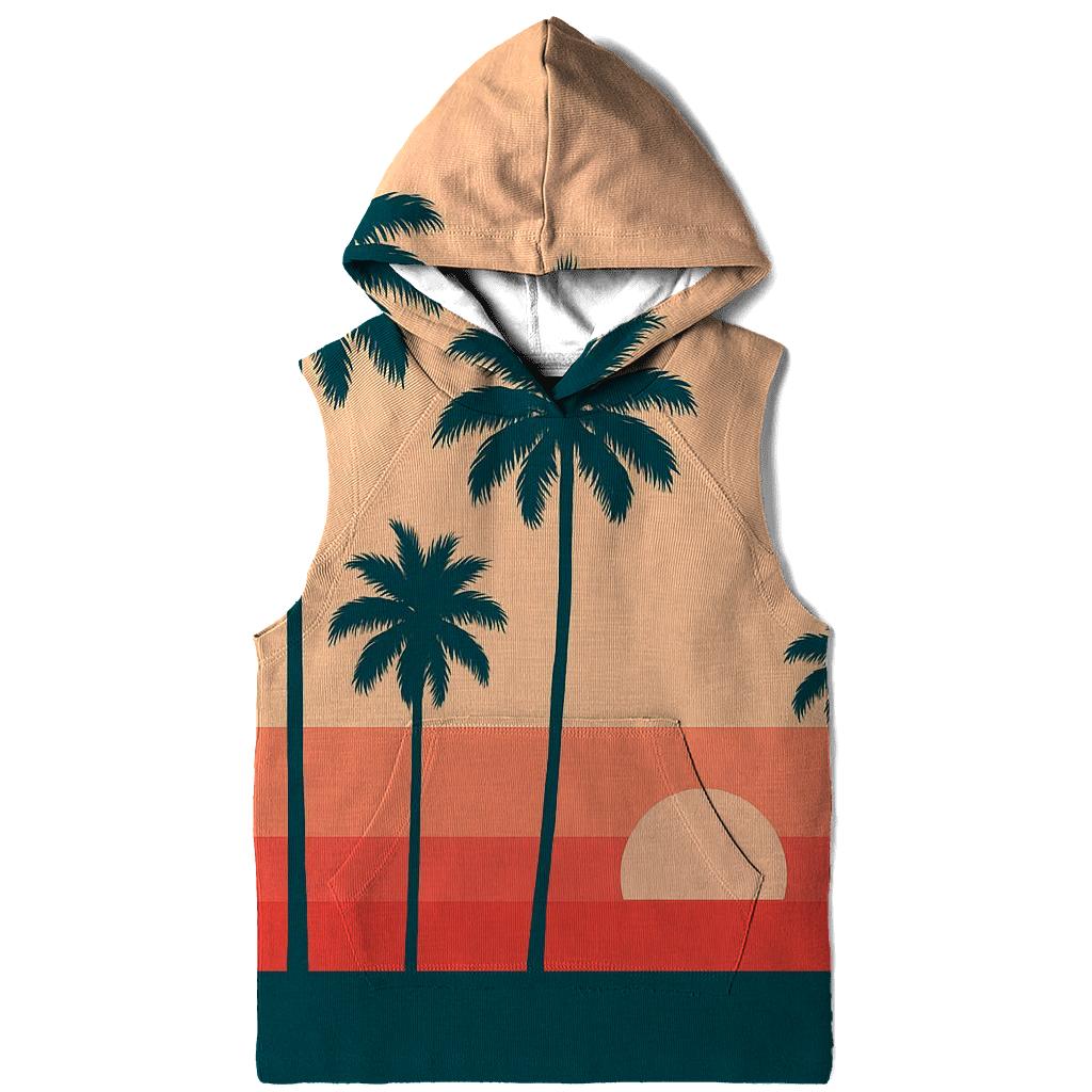 Sunset Palm Stripes graphic hoodies