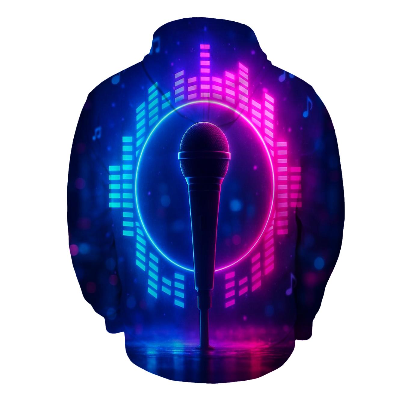 Neon Equalizer Halo designer hoodies