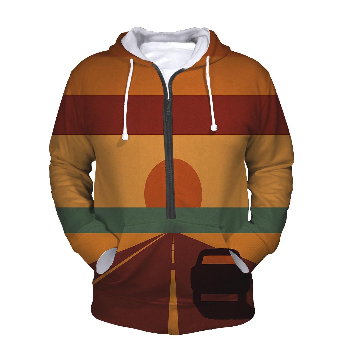 Retro Sunset Stripes hoodies fashion