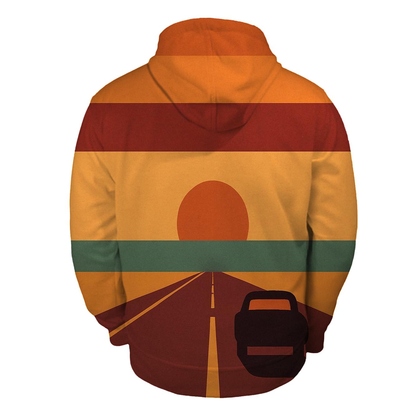 Retro Sunset Stripes hoodies fashion