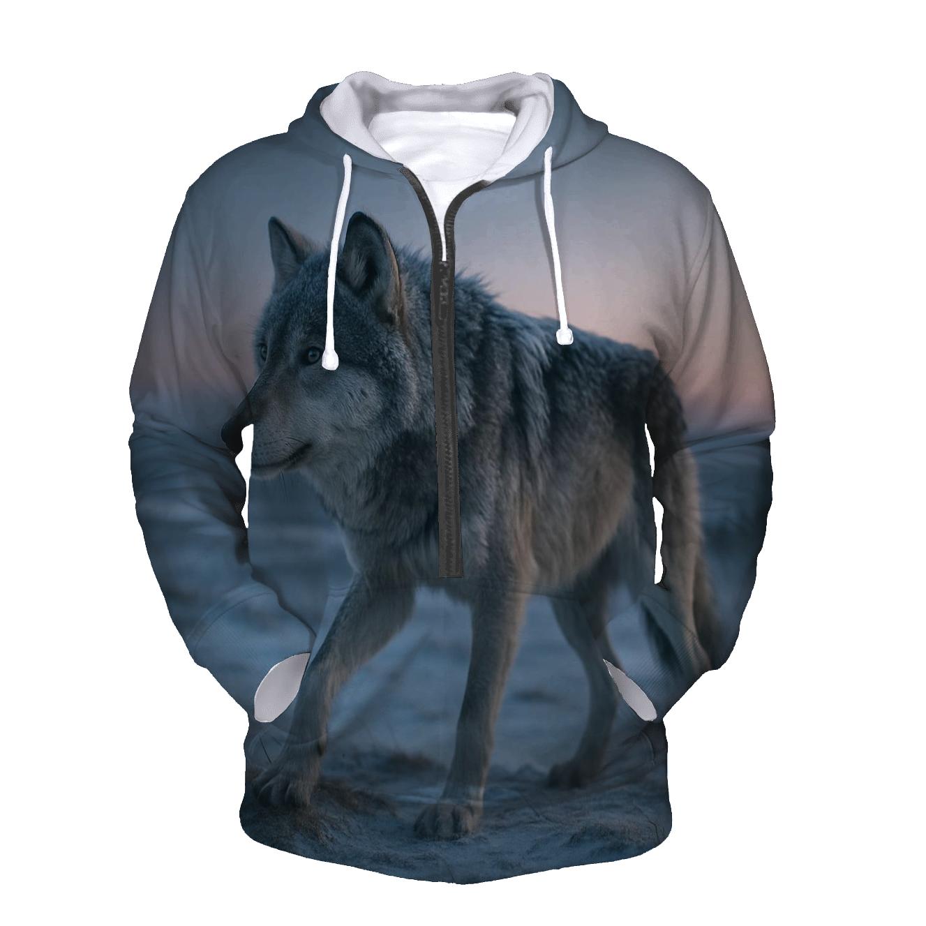 Alaskan Tundra Alpha At Dawn embroidered hoodies