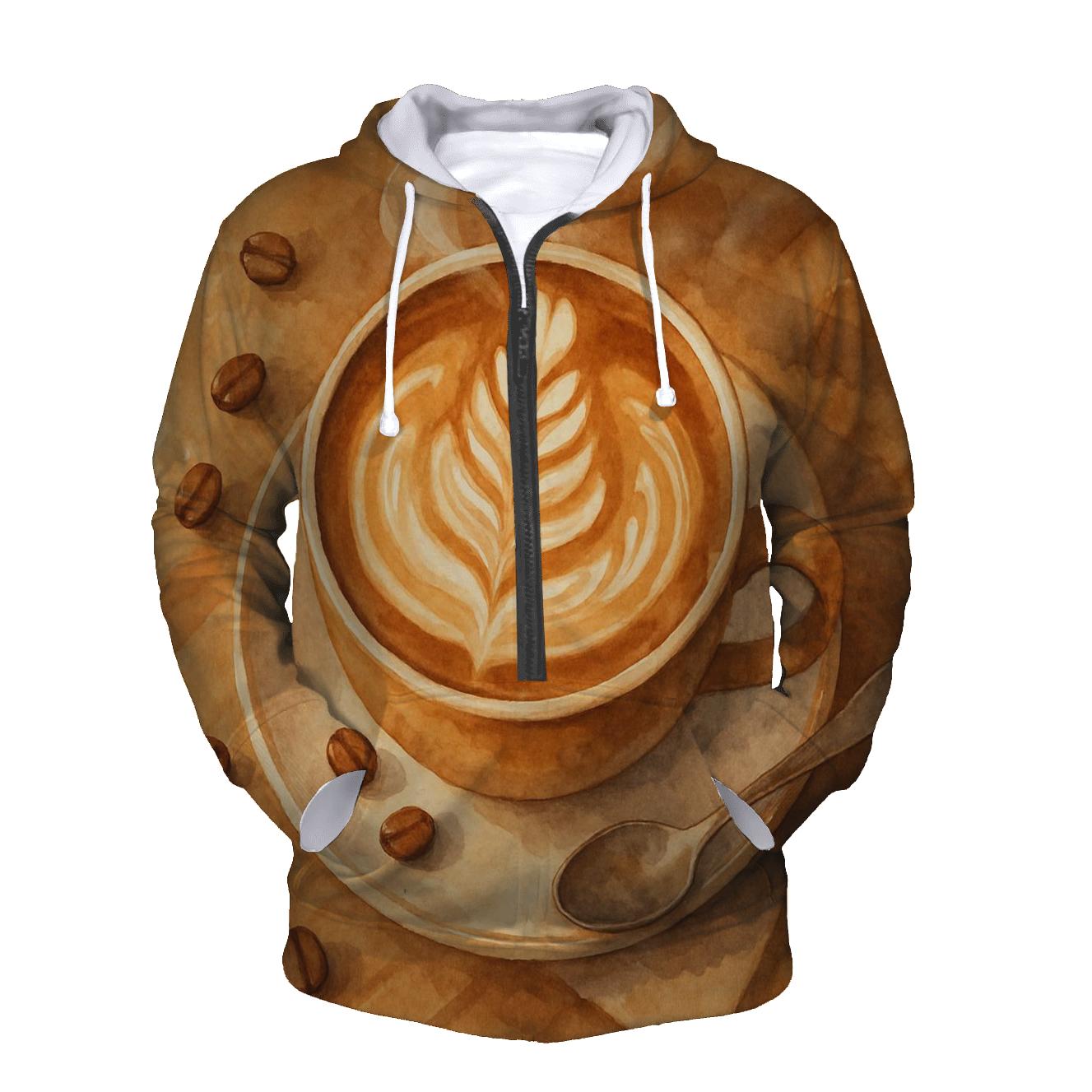 Latte Swirl Bloom hoodies fashion