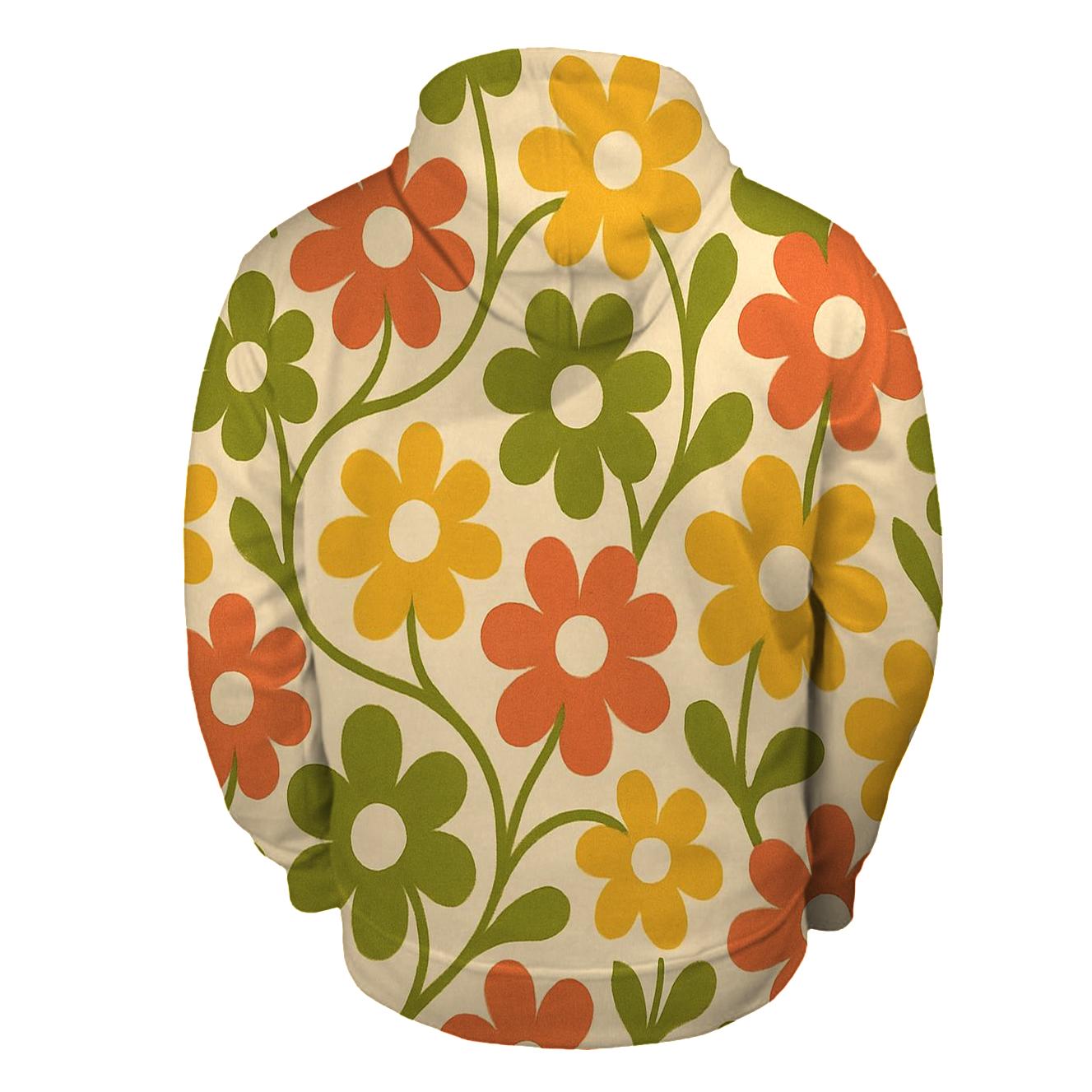 Groovy Flower Medley zip-up hoodies