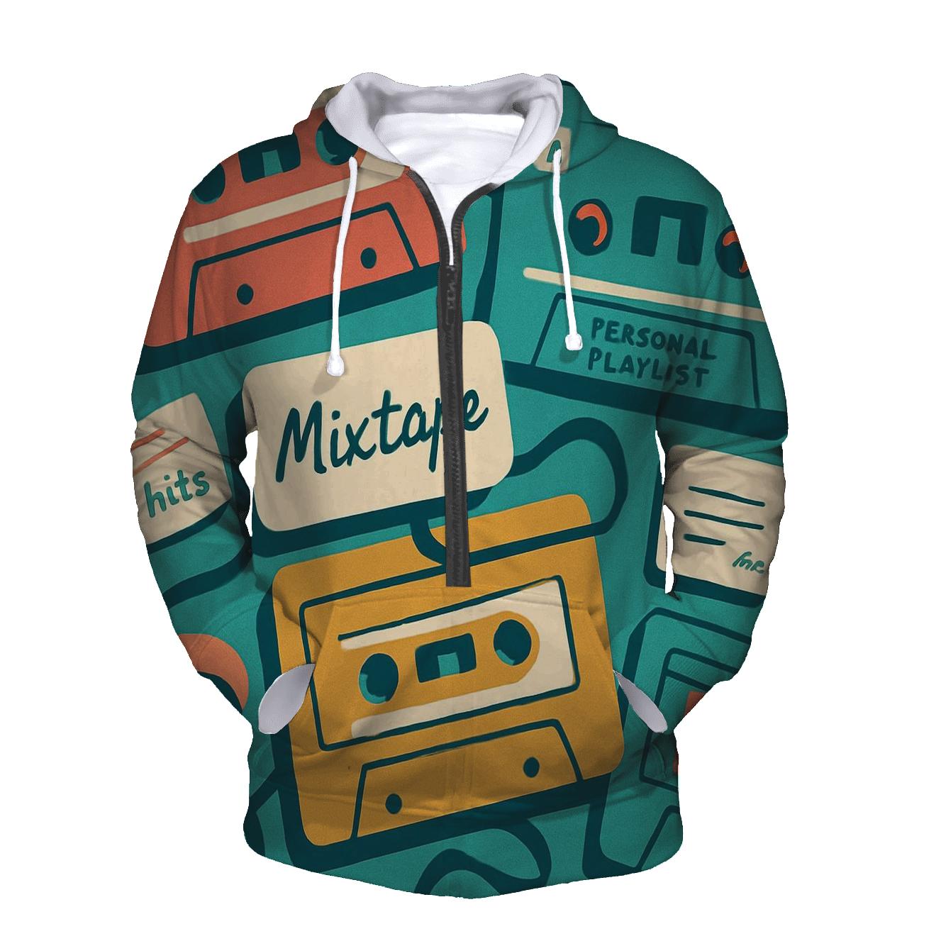 Cassette Tape Collage hoodies fashion