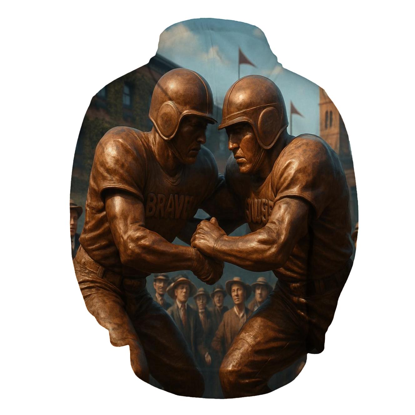 Historic Rivalry In Bronze And Sky premium hoodies