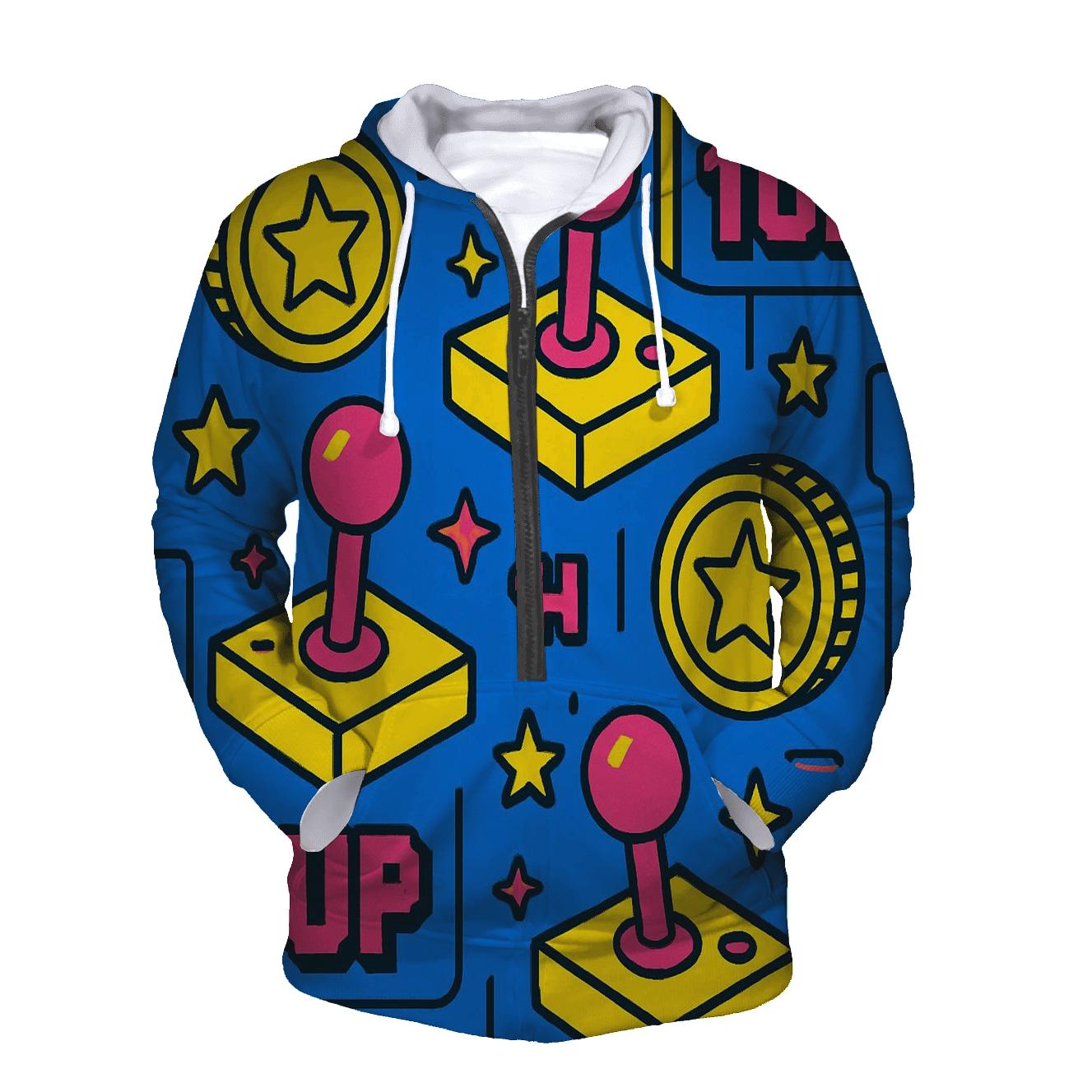 Arcade Token Parade printed hoodies