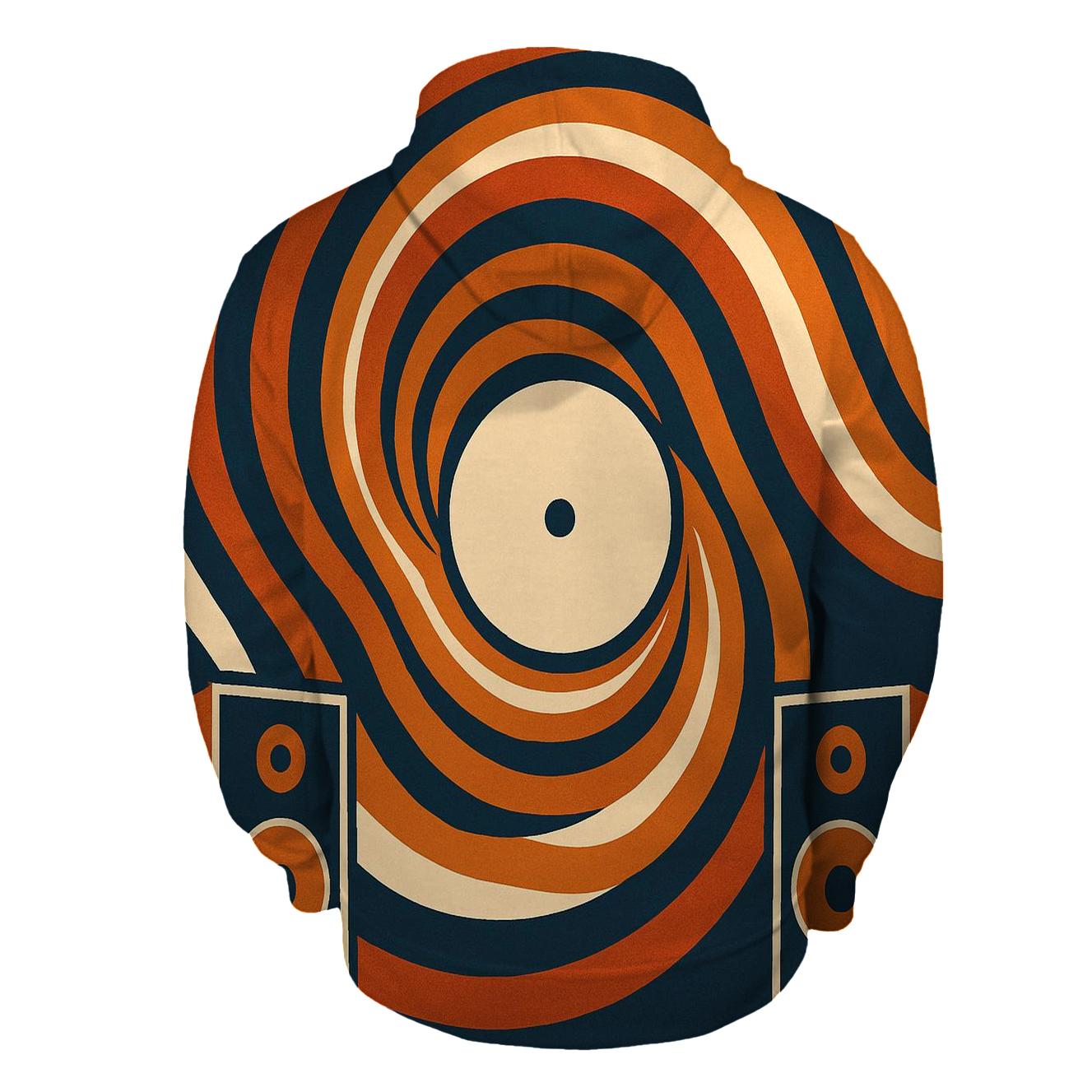 Sunburst Vinyl Waves custom hoodies