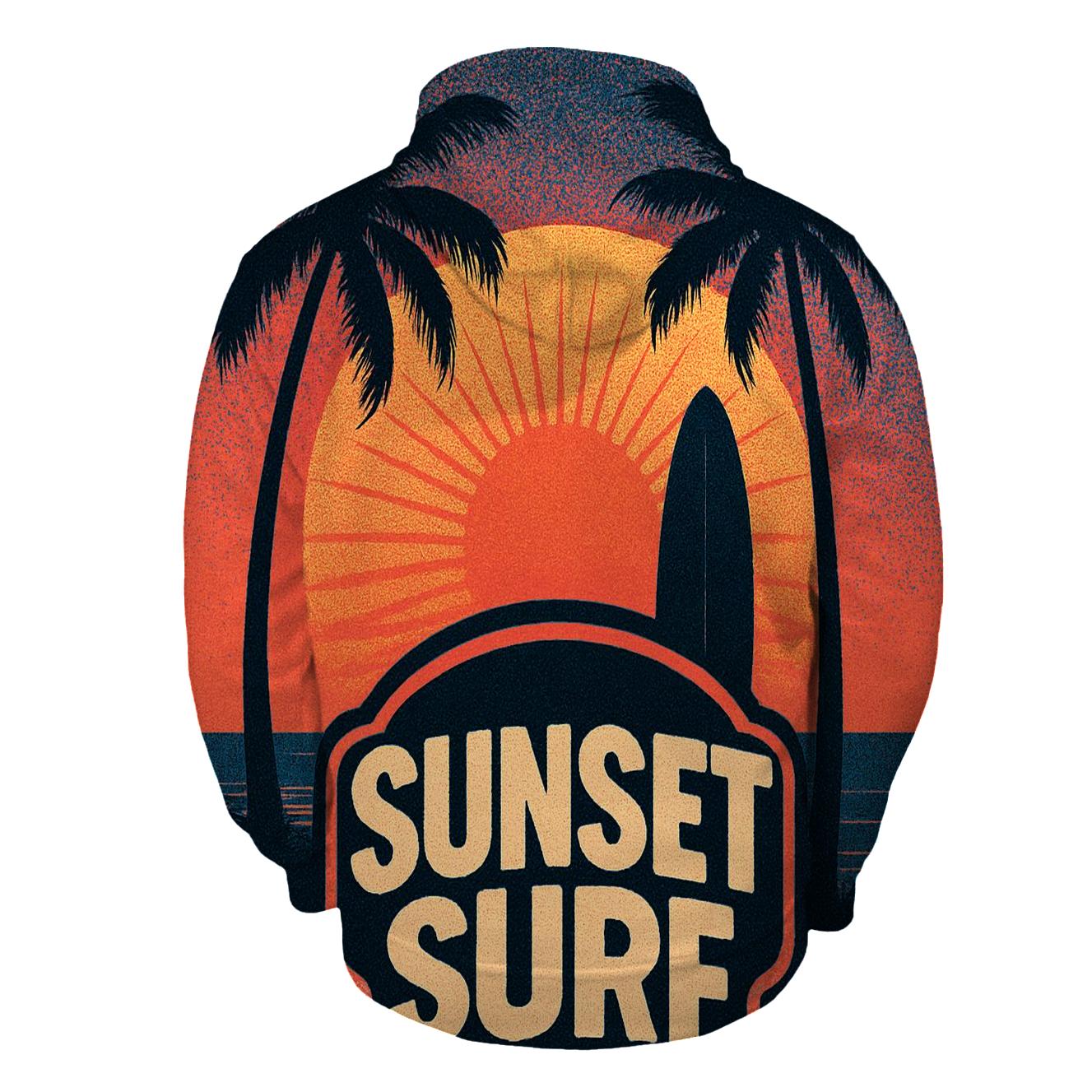 Retro Wave Surf Club zip-up hoodies