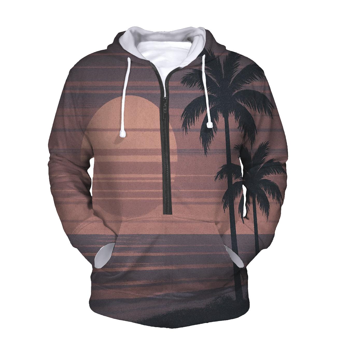 VHS Static Sunset hoodies fashion