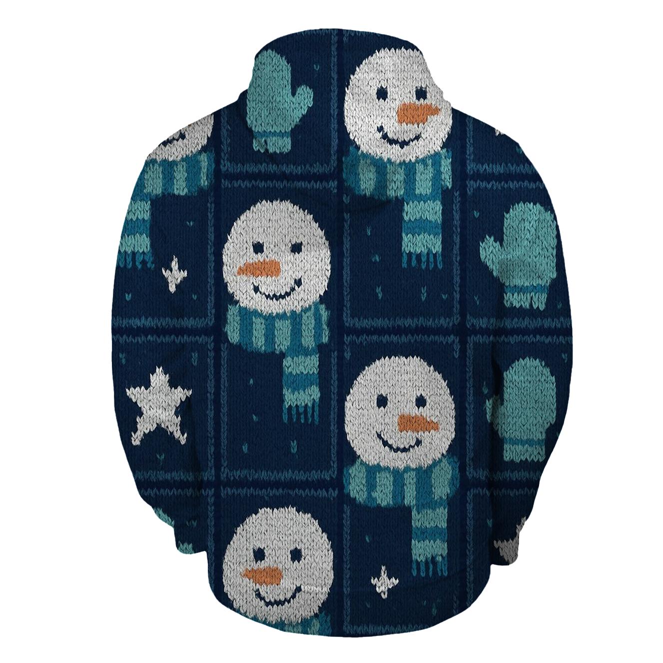 Snowman Scarf Grid Design hoodie designs