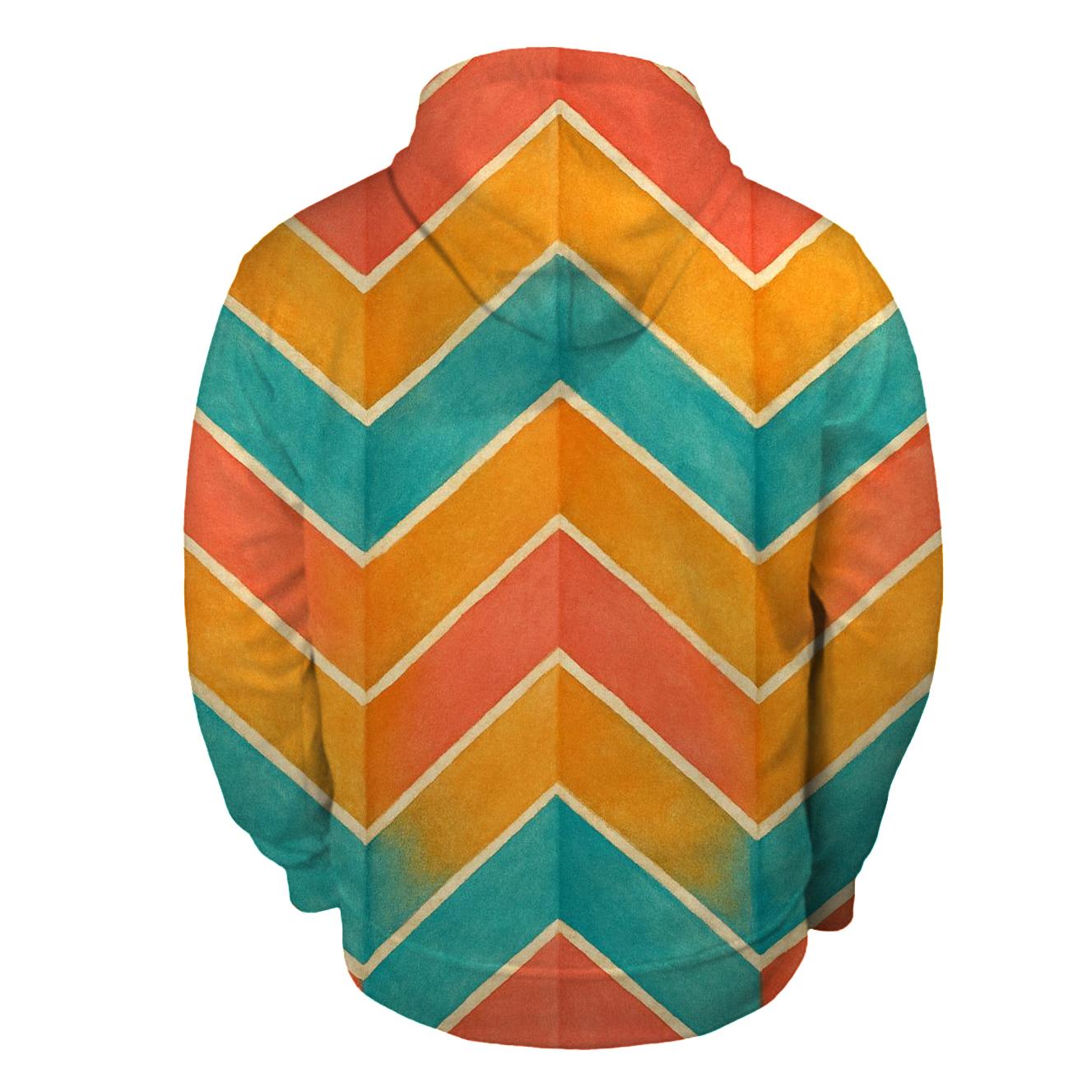 Coral Chevron Accordion designer hoodies