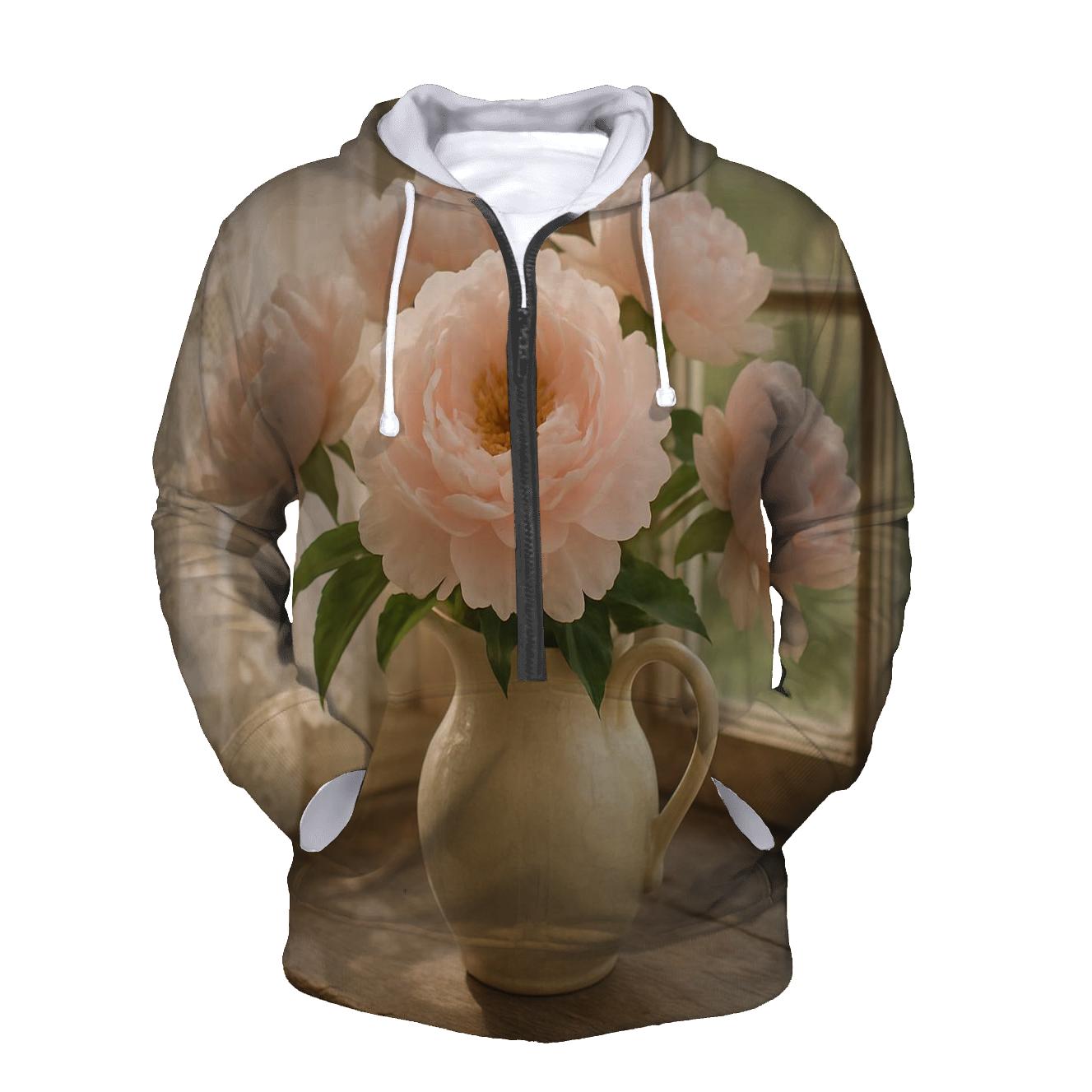 Heirloom Peony Vase Study custom hoodies