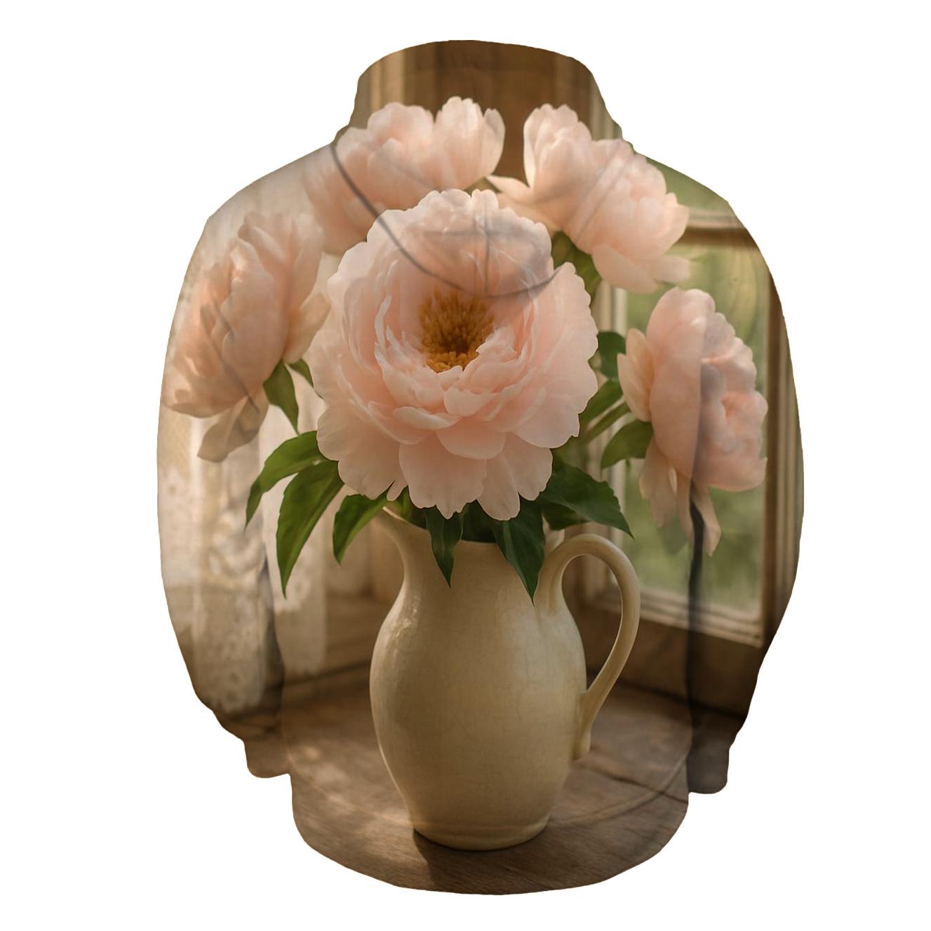 Heirloom Peony Vase Study custom hoodies