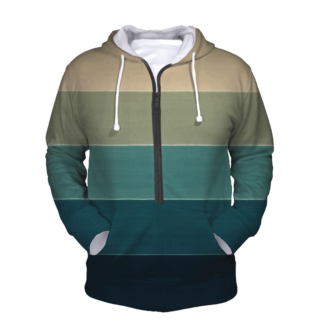 Horizon Lagoon Stripes premium hoodies