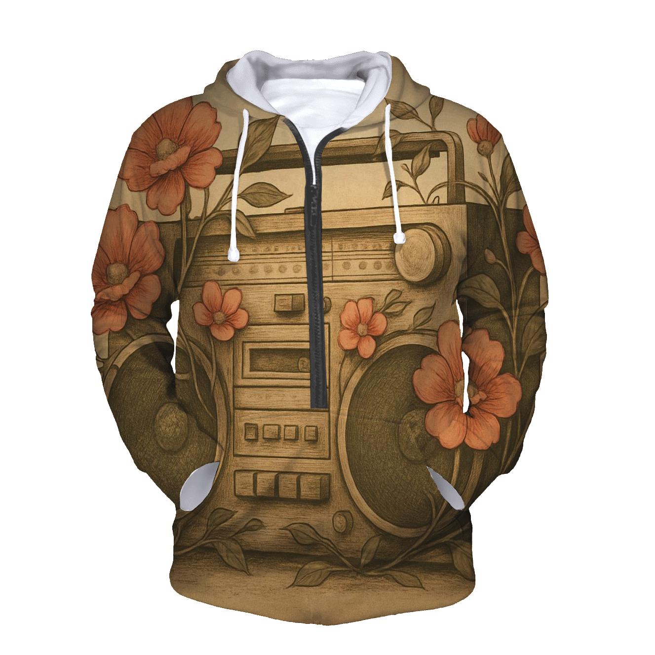 Boombox Floral Remix pullover hoodies