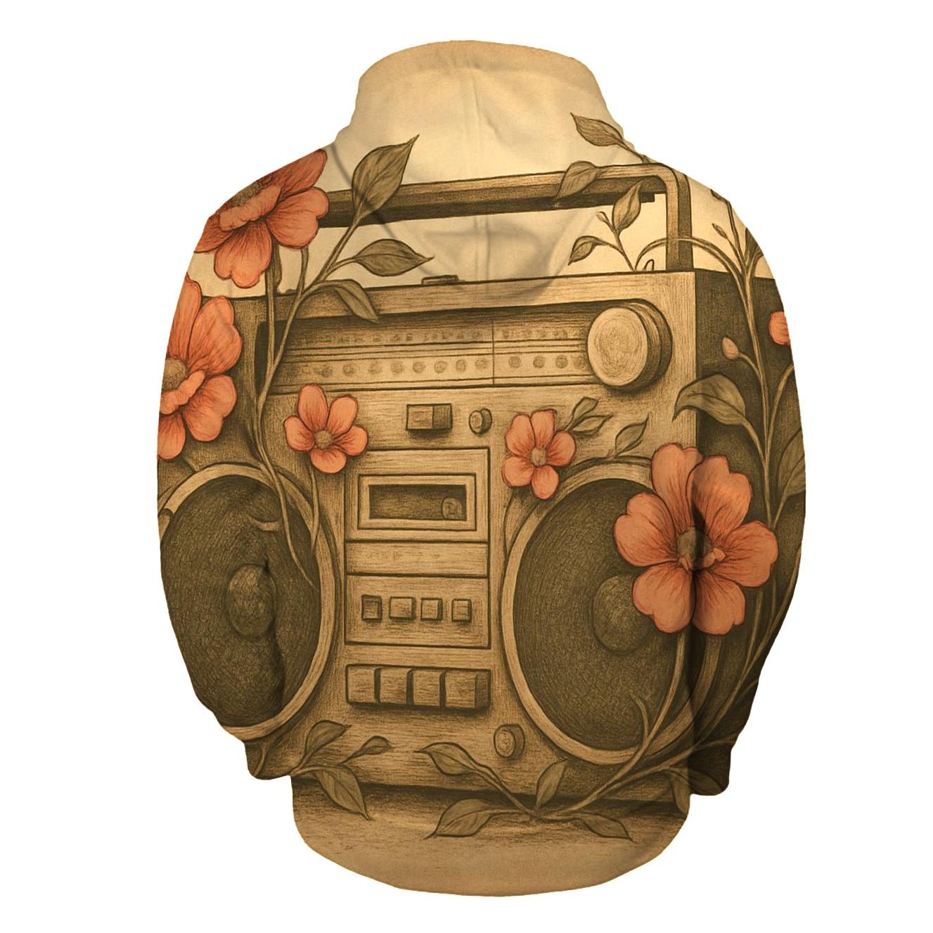 Boombox Floral Remix pullover hoodies