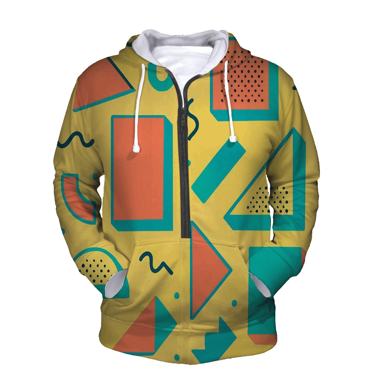 Memphis Pop Blocks printed hoodies