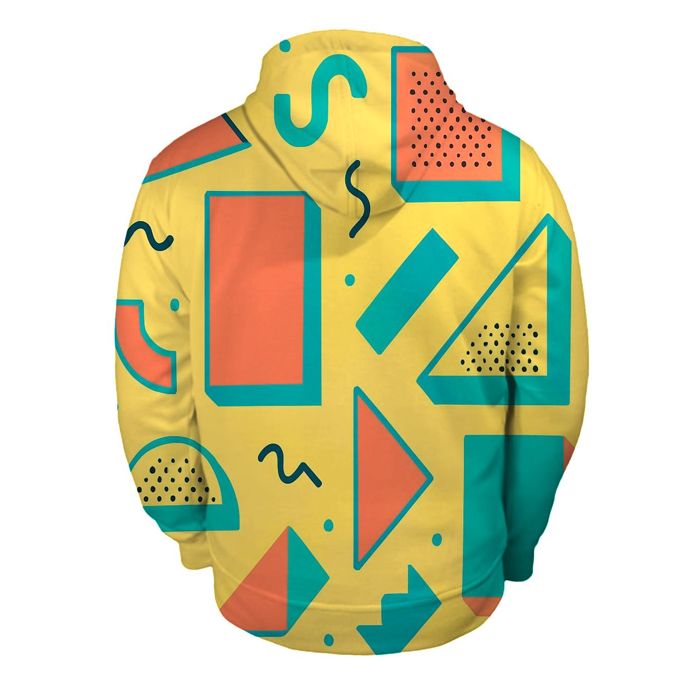 Memphis Pop Blocks printed hoodies
