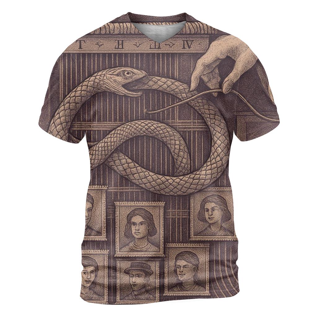 Memory Loom Ouroboros Tapestry artistic all-over print tops