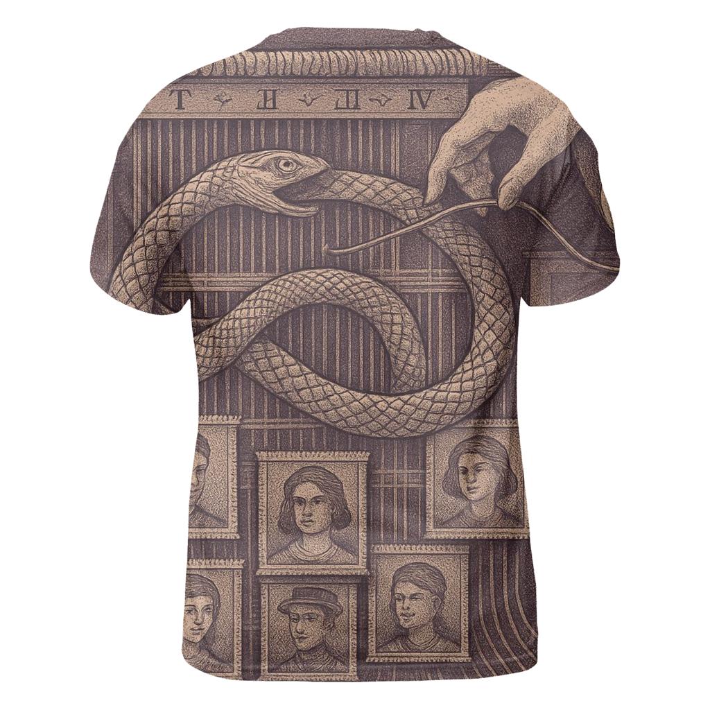 Memory Loom Ouroboros Tapestry artistic all-over print tops