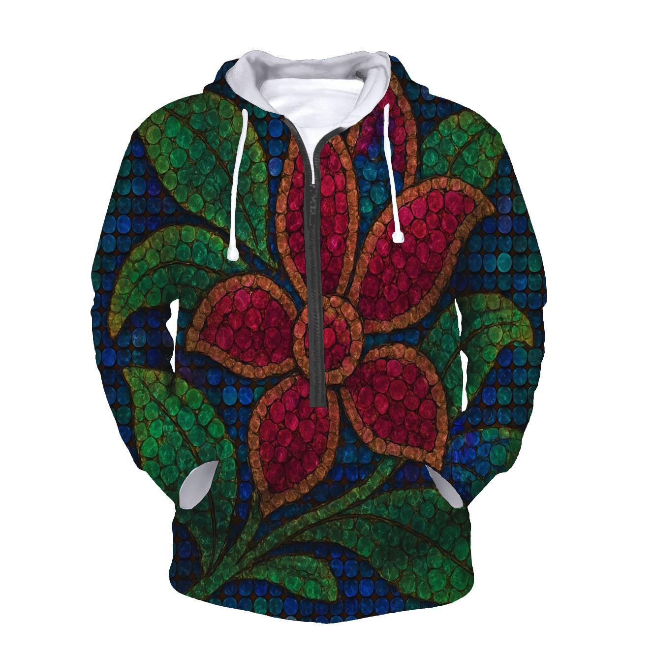 Sequin Garden Mosaic embroidered hoodies
