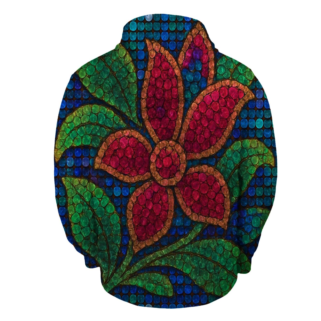 Sequin Garden Mosaic embroidered hoodies