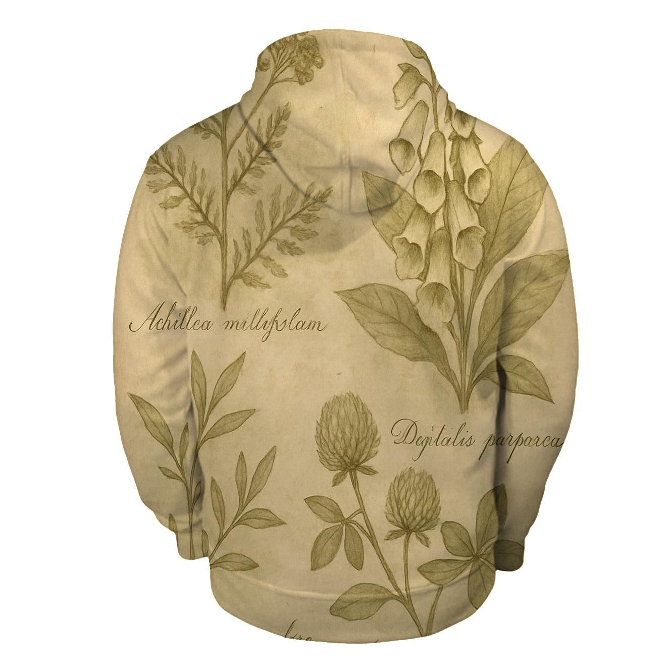 Sepia Botanical Illustration premium hoodies