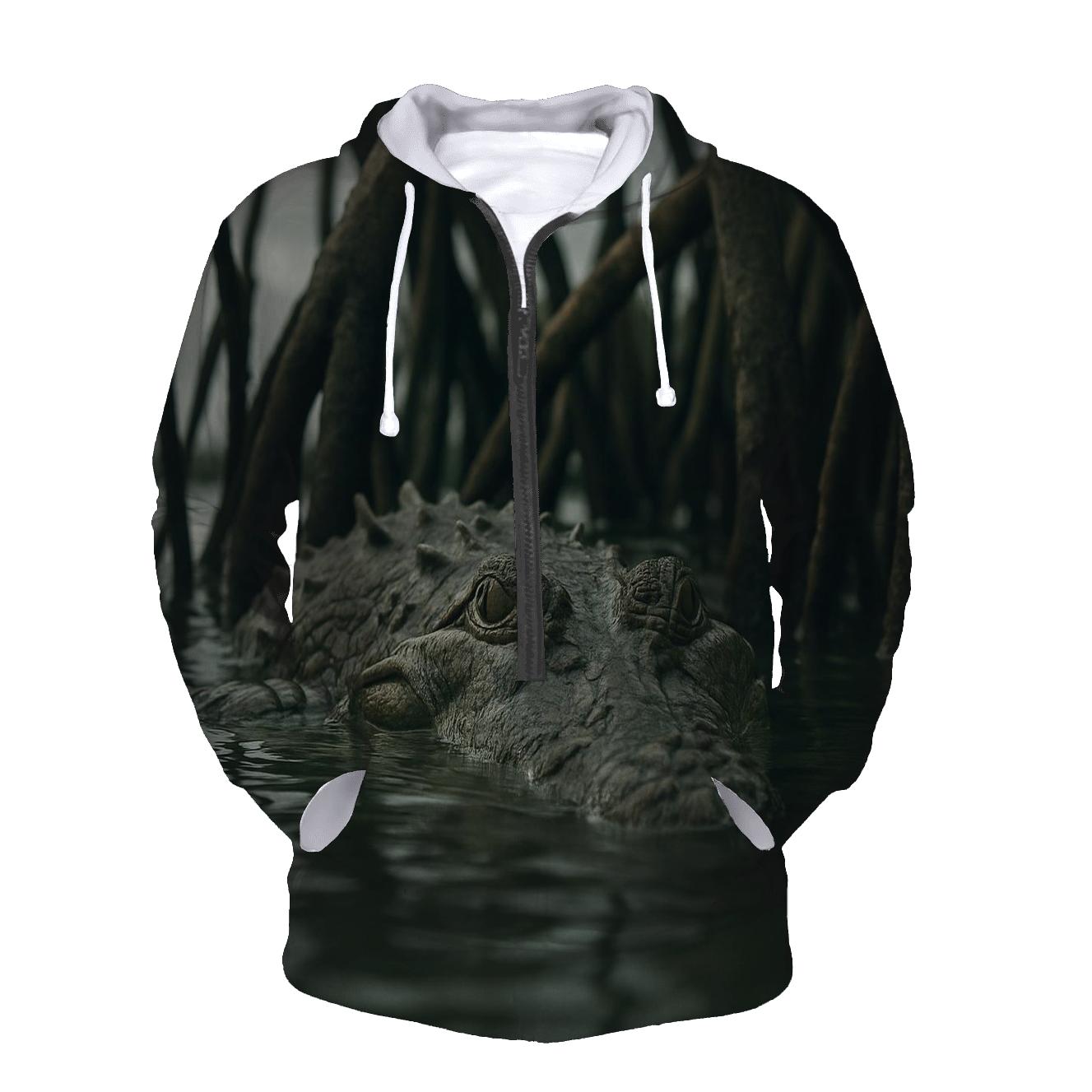 Mangrove Sentinel American Crocodile graphic hoodies