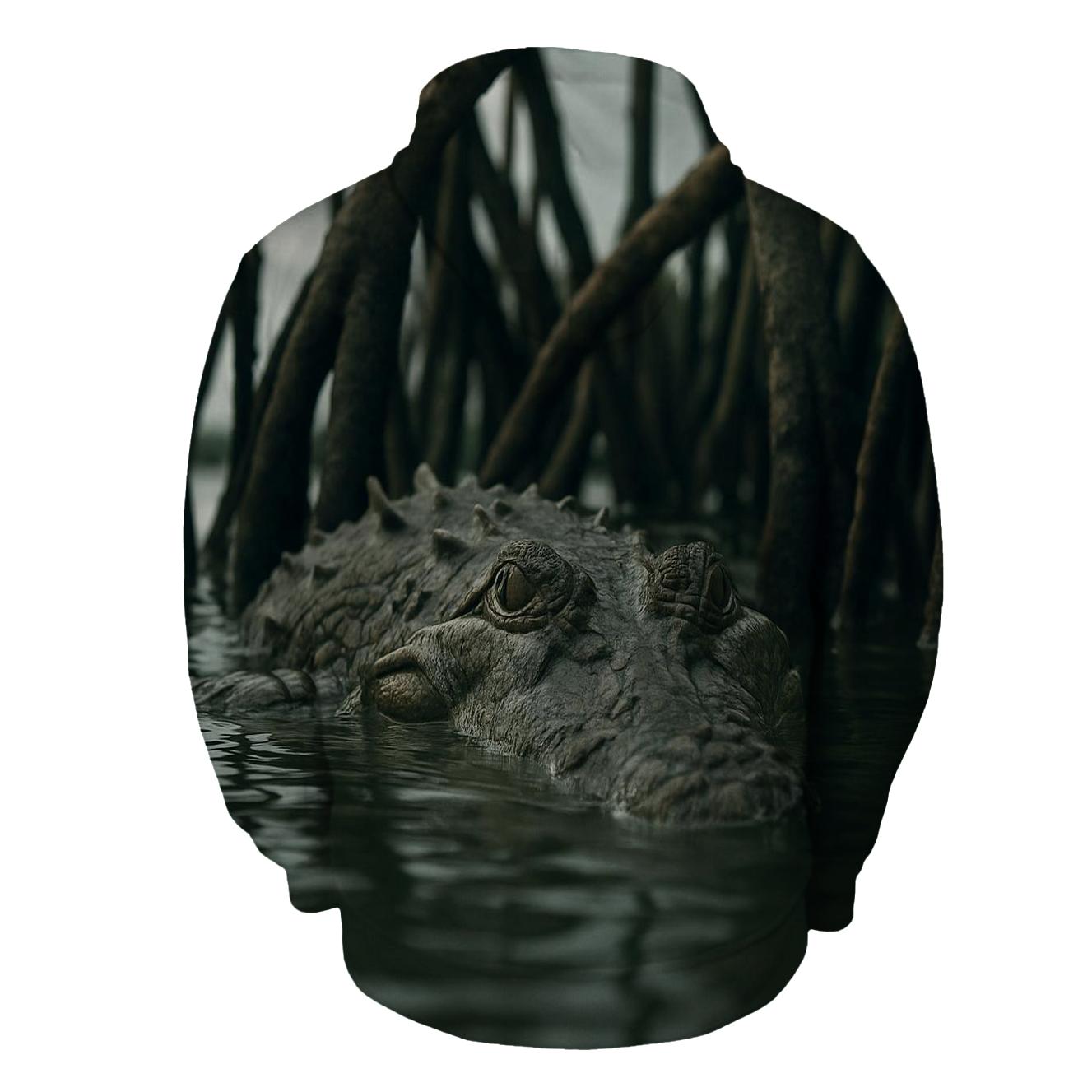 Mangrove Sentinel American Crocodile graphic hoodies