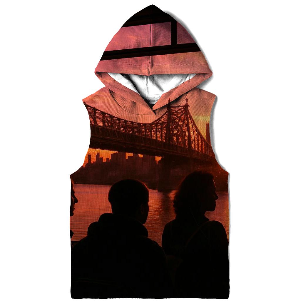 Sunset From Roosevelt Island Tram embroidered hoodies