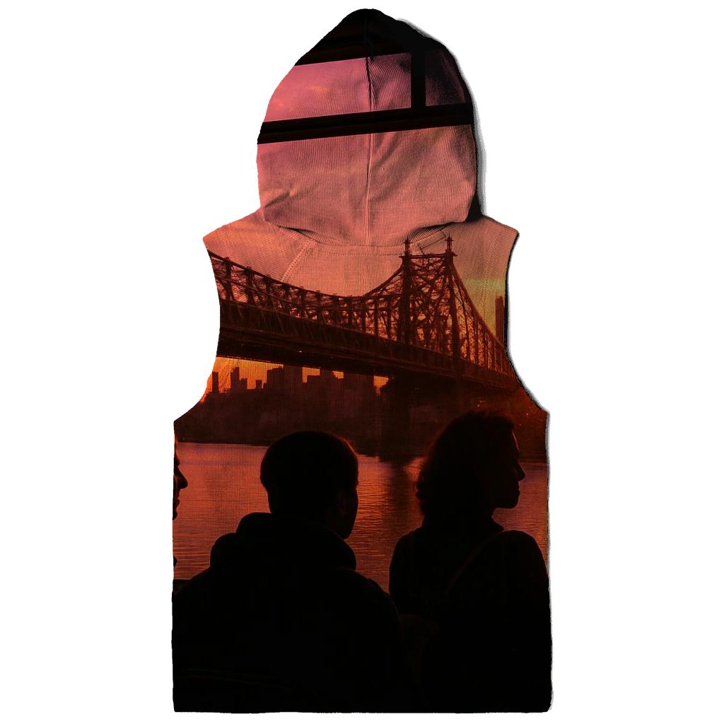 Sunset From Roosevelt Island Tram embroidered hoodies